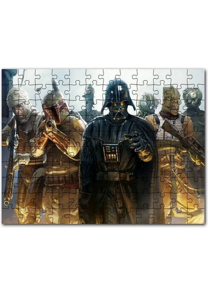 Darth Vader ve Ödül Avcıları 120 Parça Puzzle Yapboz Mdf (Ahşap)