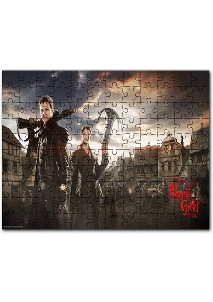 Hansel ve Gretel Cadı Avcıları Görseli 120 Parça Puzzle Yapboz Mdf (Ahşap)