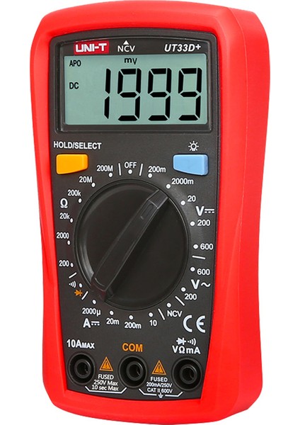 PM-14624 Unı-T UT33D+ Dıgıtal Ölçü Aleti Multimetre