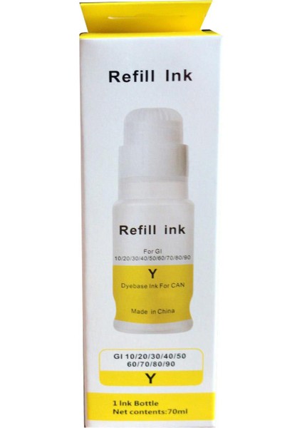 Canon Gı-40 Yellow Ink (70ML./SISE) Sarı  Muadil Mürekkep