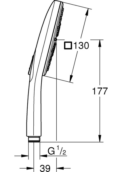 Rainshower Smartactive 130 Cube El Duşu 3 Akışlı - 26582GN0