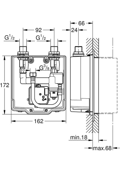 Euroeco Cosmopolitan E Fotoselli Bataryalar Için Iç Gövde (Çift Su Girişli) fiyatları