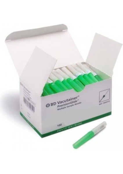 Blc Grup Medikal-Bd 360213 Vacutainer Vakumlu Kan Alma Iğnesi 21 G Yeşil 100 Adet