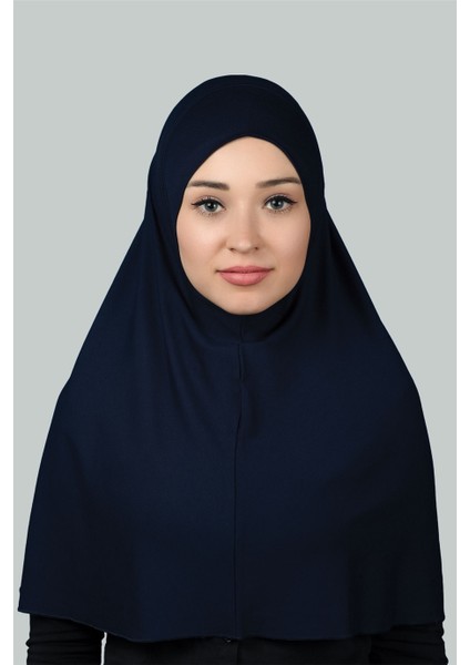 Hazır Türban Pratik Eşarp Tesettür Hijab - Namaz Örtüsü (Xl) - Lacivert