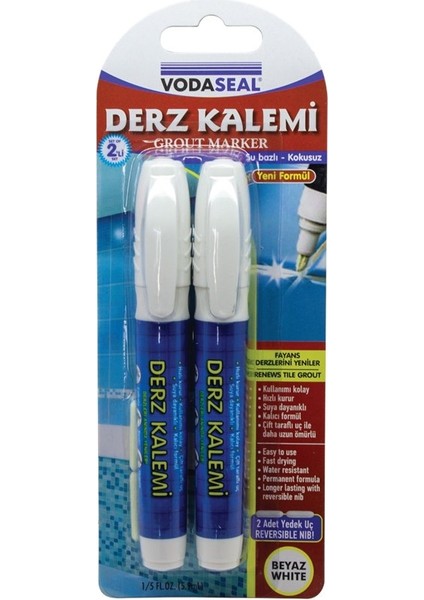 Beyaz Derz Kalemi 2 Li Set + Derz Kazıyıcı