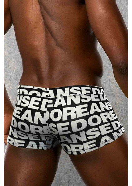 Erkek Modal Çok Renkli Baskılı Torbalı Mini Paça Boxer 1796