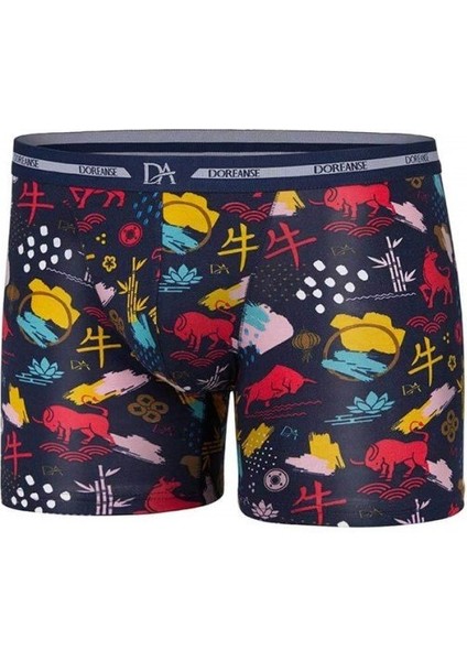 Erkek Memox Baskılı Modal Normal Paça Renkli Boxer 1849