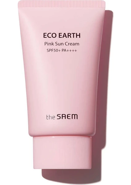 The Saem Ton Dengeleyici Işıltı Veren Güneş Kremi 50 gr - Eco Earth Pink Sun Cream Spf 50+ ve Pa++++