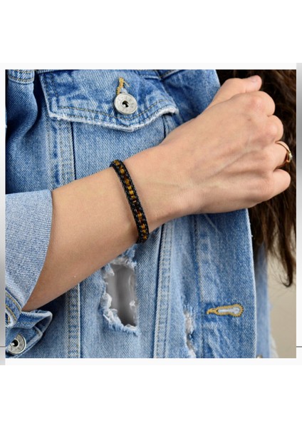 Doğal Taş Kaplangözü Slim Silindir Unisex Bileklik fiyatları