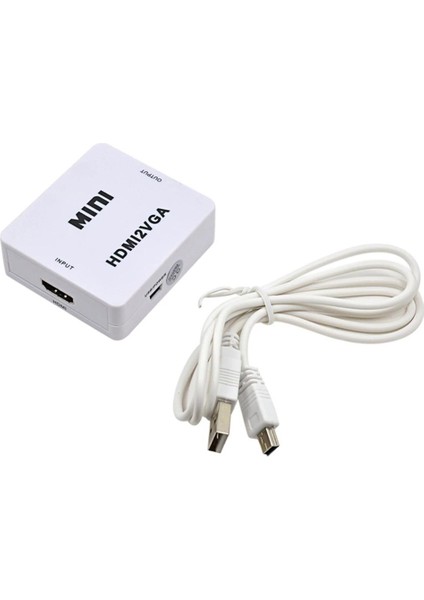 HDMI To 2 VGA Mini Çevirici Dönüştürücü HDMI2VGA Adaptör