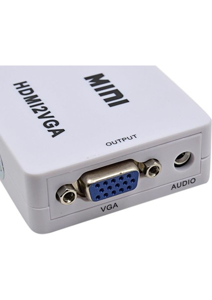 HDMI To 2 VGA Mini Çevirici Dönüştürücü HDMI2VGA Adaptör