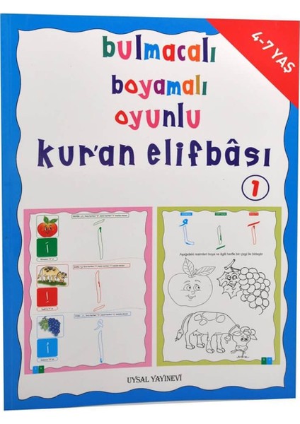 Bulmacalı Boyamalı Oyunlu Kur'an Elifbası 1