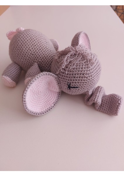 Bucuruks Design Yeni Doğan Hediyelik Amigurumi Fil Konseptli Kız Bebek Hediye Seti