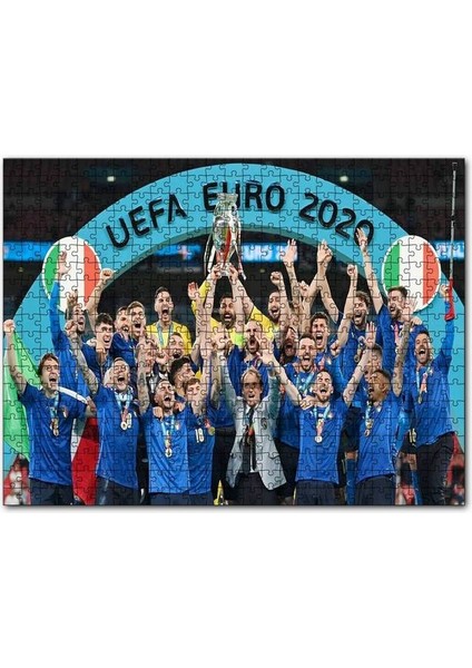 Italy Uefa Euro 2021 Şampiyonası- 255 Parça Puzzle Yapboz Mdf (Ahşap)