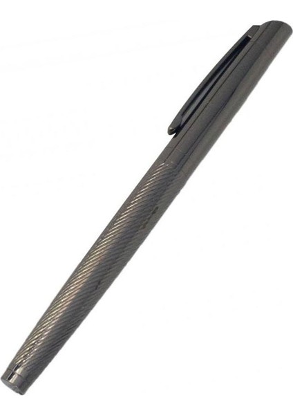 Kutulu Füme Desenli Gövdeli Metal Kapaklı Roller Kalem