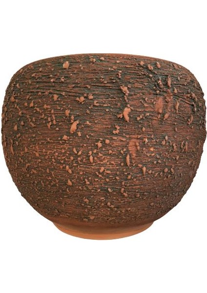 Antik Görünümlü El Yapımı Toprak Saksı (33*33 Cm)