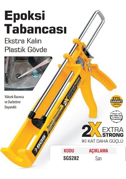 Epoksi Silikon Tabancası SGS282