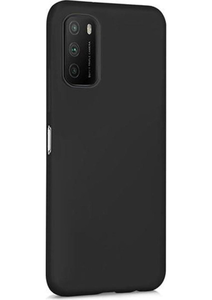 Xiaomi Poco M3 Premium Matte Silikon Kılıf-Siyah
