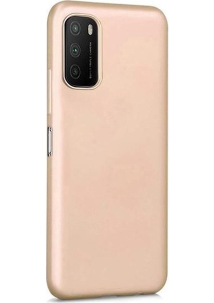 Xiaomi Poco M3 Premium Matte Silikon Kılıf - Gold
