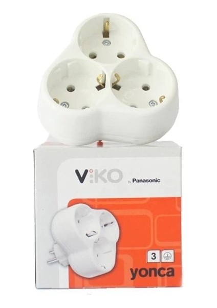 Yonca Üçlü Topraklı Fiş Priz