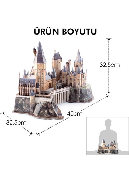 Cubic Fun 197 Parça 3D Puzzle Harry Potter Hogwarts Kalesi