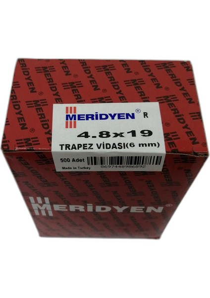 4.8 x 19 Trapez Çatı Vidası (Kutu 500 Adet )