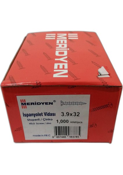 3.9 x 32 Ispanyolet Vidası (Kutu 1000 Adet)