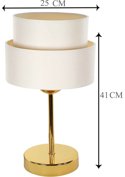 Deko Gold Metal Abajur Krem EV-224 fiyatları
