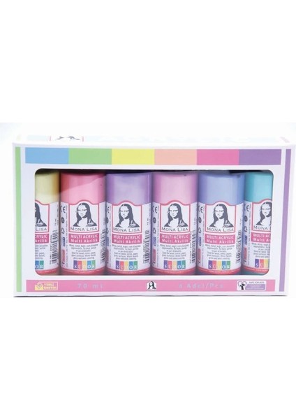 Monalisa Multi Akrilik Boya Inci Set 6X70 ml