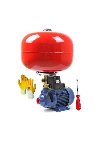 Bakır Sargı QB60 24 Lt Tank Santrifüj Otomatik Hidrofor Pompa Paket Hidrofor 0,5 Hp Set