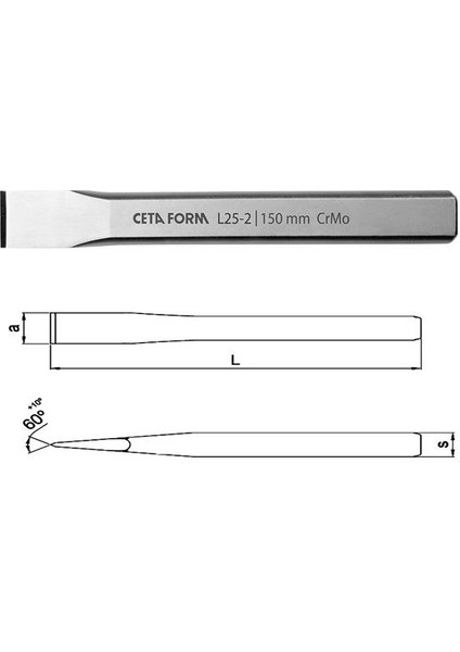 Ceta Form L25-300-2 Düz Keski 300MM