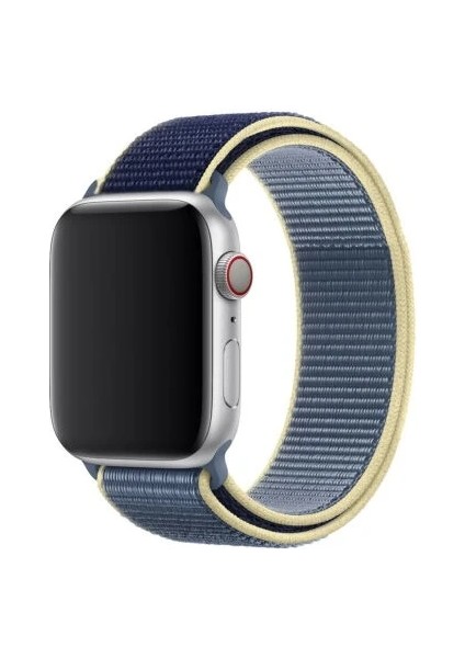 Apple Watch Seri 7 6 5 4 3 2 Se 38MM / 40MM / 41MM Uyumlu Spor Loop Dokuma Hasır Kordon