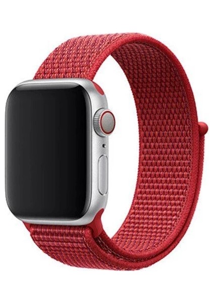 Apple Watch Seri 7 6 5 4 3 2 Se 38MM / 40MM / 41MM Uyumlu Spor Loop Dokuma Hasır Kordon