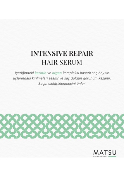 Intensive Care Hair Serum Yıpranmış Saçlar Için Yoğun Bakım Saç Serumu 100ML