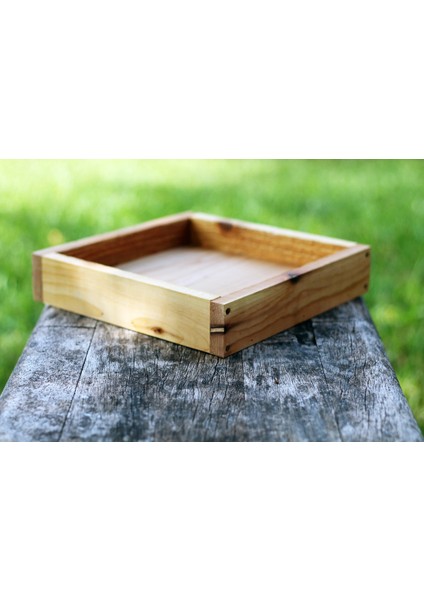 Kare Saksı Kutusu (20 x 25 x 5cm), Depolama Alanı , Ekin Kutusu, Ahşap Kutu