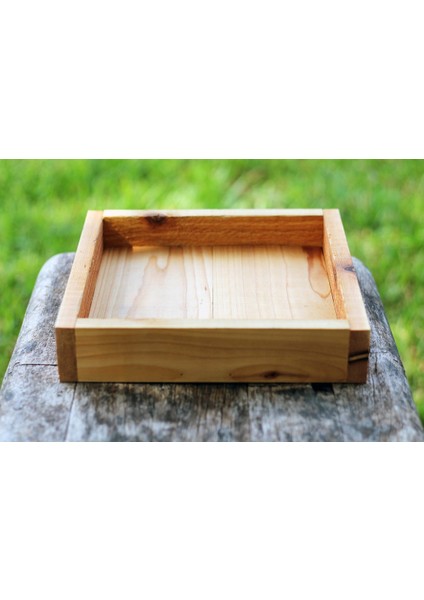 Kare Saksı Kutusu (20 x 25 x 5cm), Depolama Alanı , Ekin Kutusu, Ahşap Kutu