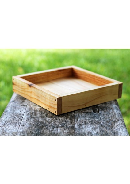 Kare Saksı Kutusu (20 x 25 x 5cm), Depolama Alanı , Ekin Kutusu, Ahşap Kutu