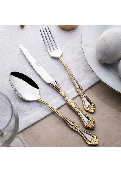 Lalezar Gold 89 Parça Çatal Bıçak Kaşık Takımı
