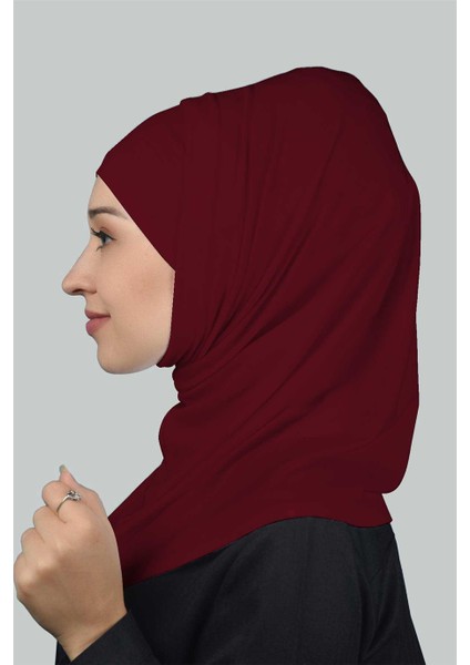 İkili Set Pratik Eşarp Hazır Türban Ve Hijab Tesettür Bonesi - Bordo fiyatları