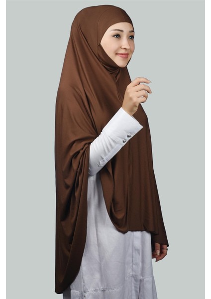 Hazır Türban Peçeli Pratik Eşarp Tesettür Nikaplı Hijab - Namaz Örtüsü Sufle (5Xl) - Çikolata fiyatları