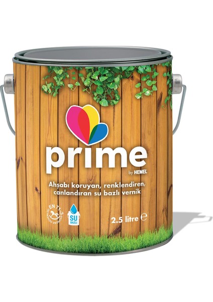 Prime Su Bazlı Renkli Ahşap Vernik - 2,5 Lt Bal