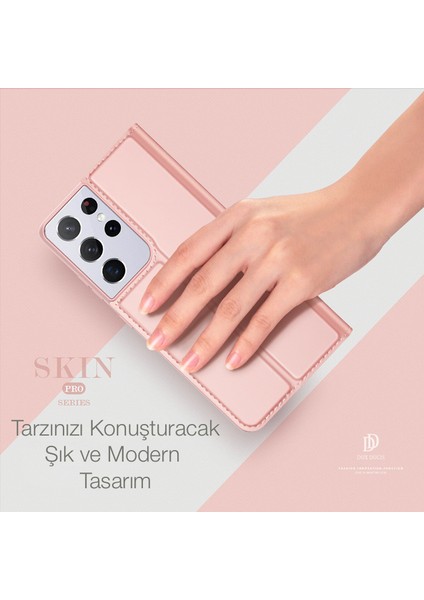 Sm Galaxy S21 Ultra Kılıf Flip Cover Kılıf Skinpro Series