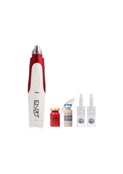 Enzo Kablolu Yüz İğneleme İz Leke Giderme Silme Makinası Cilt Sıkılaştırma Dermapen Cihazı