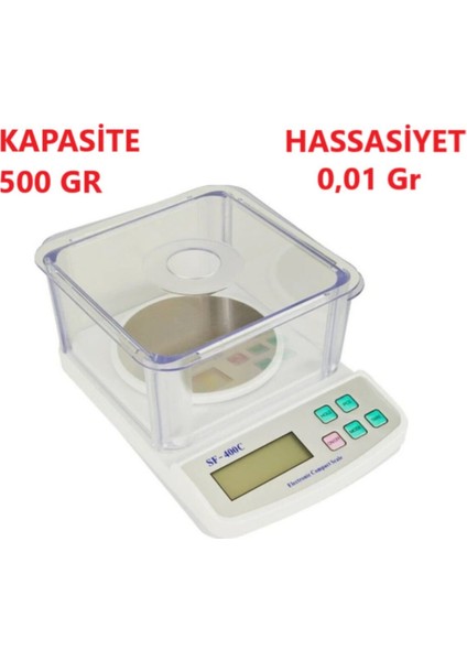 Fanuslu 500 gr 0.01 gr Hassas LCD Dijital Terazi fiyatları