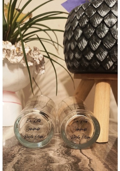 Dipli Sözler Rakı Bardağı 2 Adet (En Kötü Günümüz)