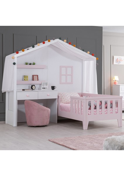 Montessori Karyola, Çeşme Masalı Montessori Yatak - Pembe