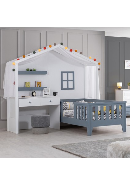 Montessori Karyola, Çeşme Masalı Montessori Yatak - Gri