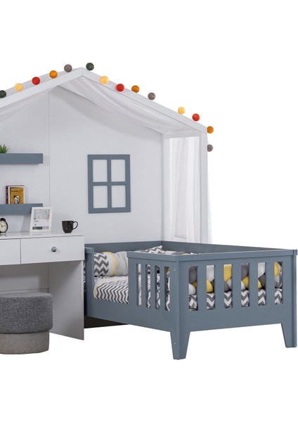 Montessori Karyola, Çeşme Masalı Montessori Yatak - Gri modelleri