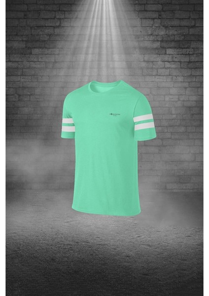 Erkek Su Yeşili Dri-Fit Kumaş Baskısız Yuvarlak Yaka Kısa Kol Tişört Şort Alt Üst Takım (S-3xl) fiyatları
