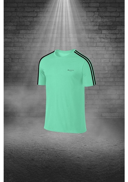 Battal Beden Erkek Su Yeşili Dri-Fit Kumaş Spor Için Konforlu Cepli Kısa Kol Tişört Şort Ikili Takım (4XL-10XL) fiyatları